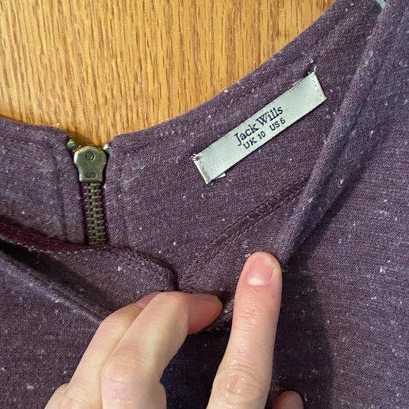 Jack Wills Knee-length Purple dress, Size 6 - Picture 2 of 7